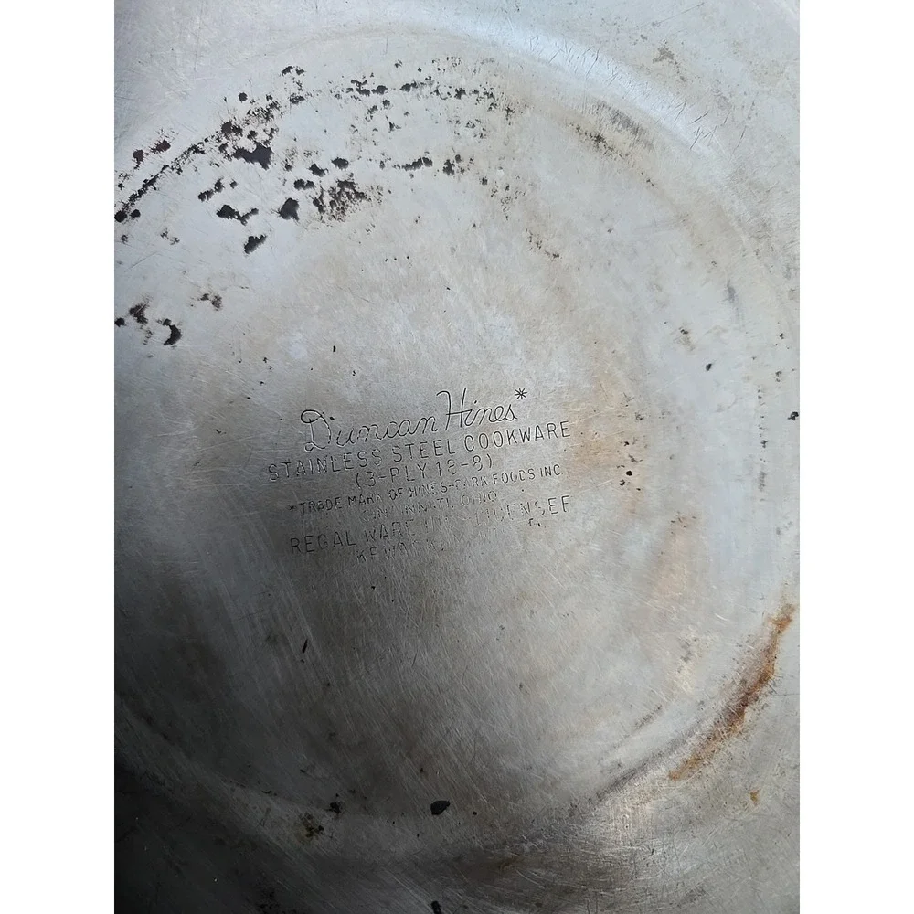 Duncan Hines Regal Ware 6 Quart 18-8 Stockpot Stainless Steel 3 Ply W/ Lid Used